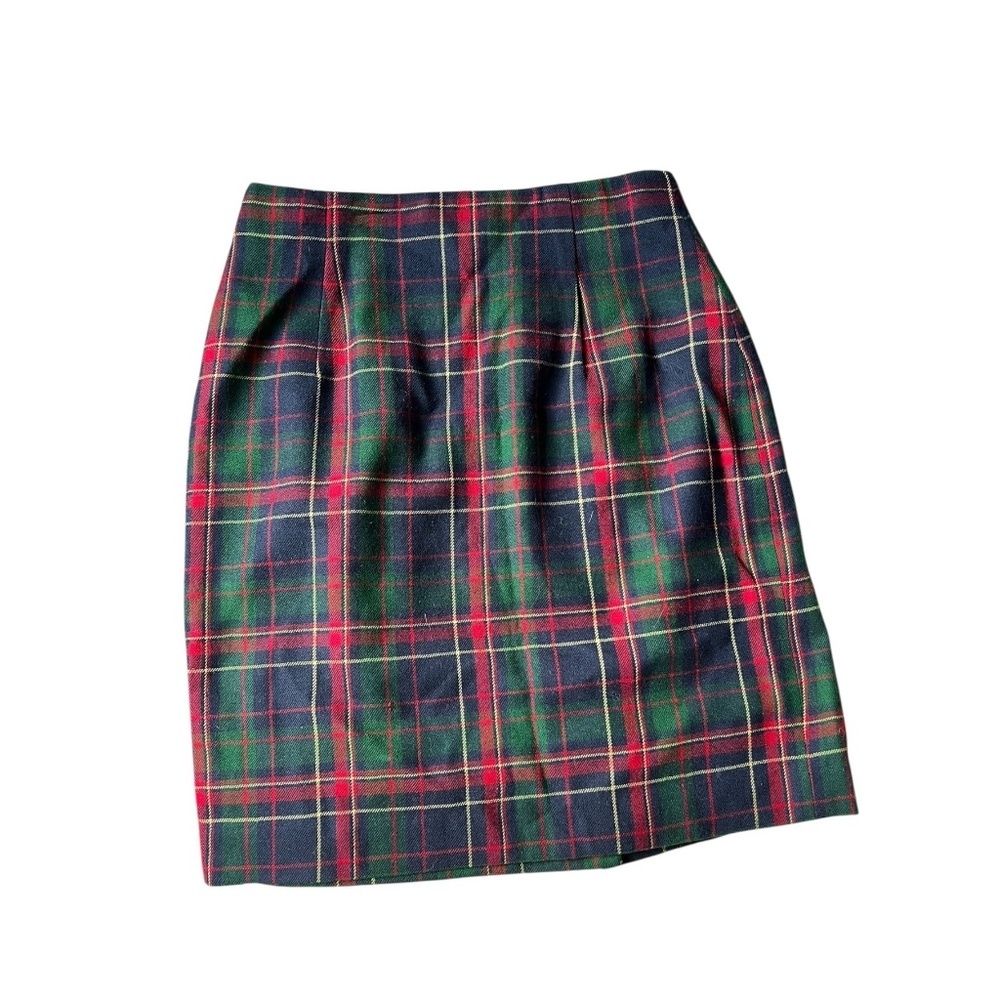 Vintage Talbots Petites Plaid Skirt 8 Red, Blue, Green
